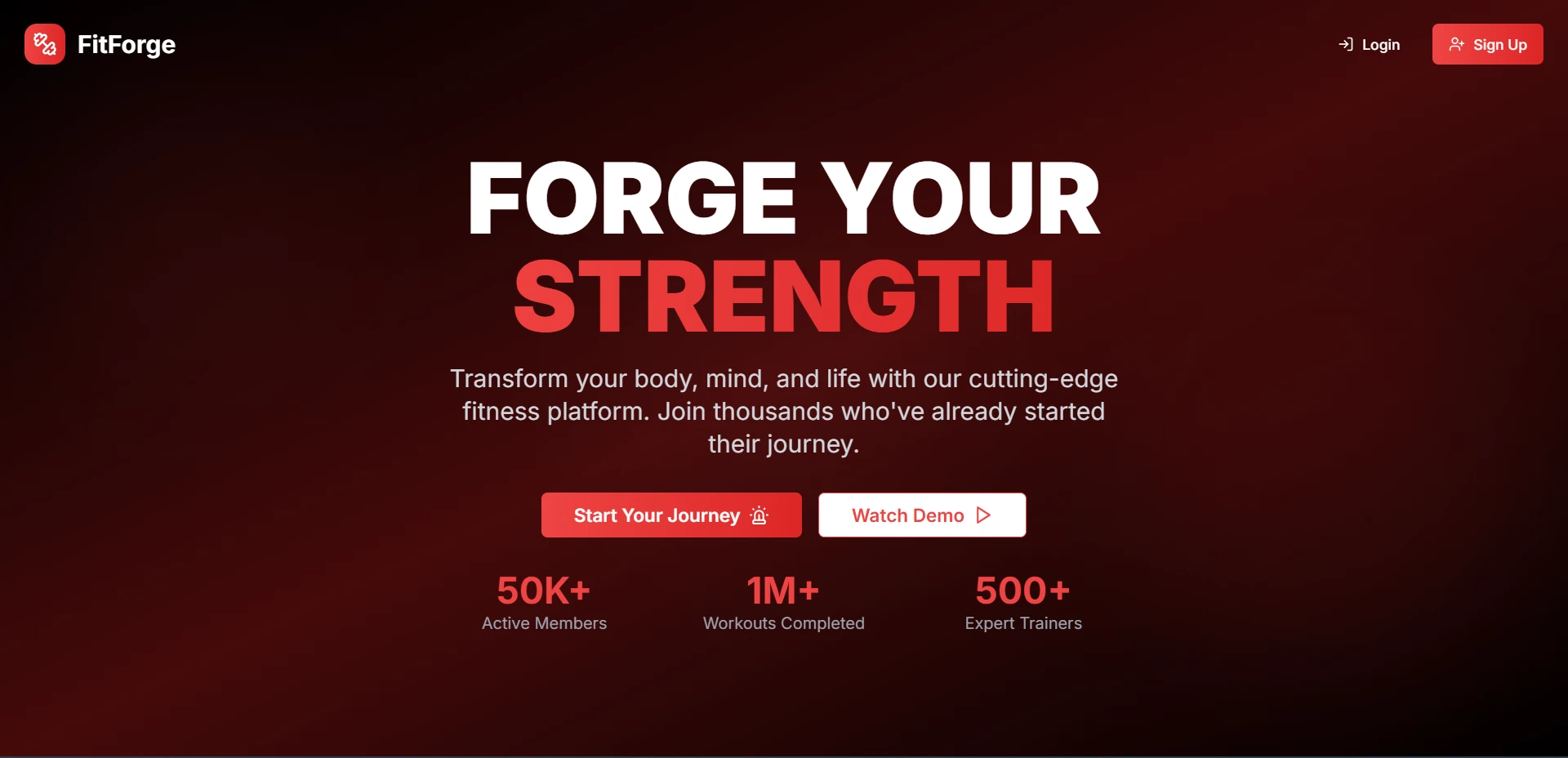 FitForge: Published interface presentation